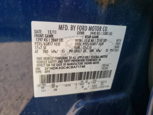 Photo 9 VIN: 2FMDK3GC4CBA71746 - FORD EDGE SE 