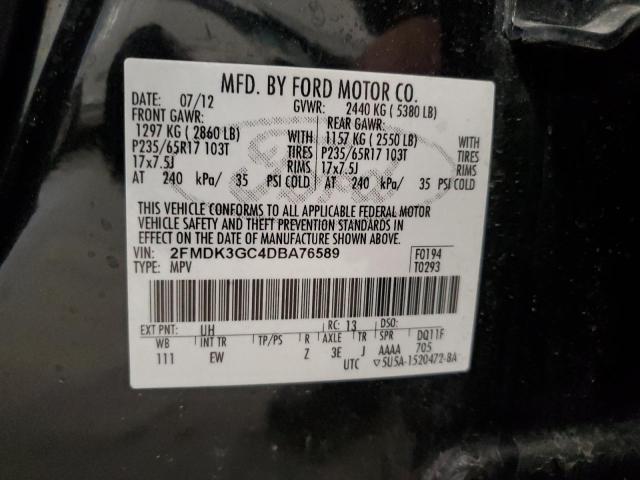 Photo 12 VIN: 2FMDK3GC4DBA76589 - FORD EDGE SE 