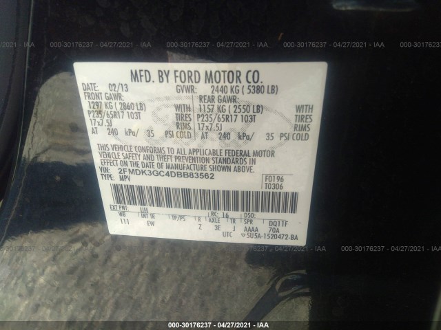 Photo 8 VIN: 2FMDK3GC4DBB83562 - FORD EDGE 