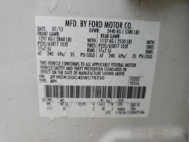 Photo 12 VIN: 2FMDK3GC4DBC76730 - FORD EDGE 