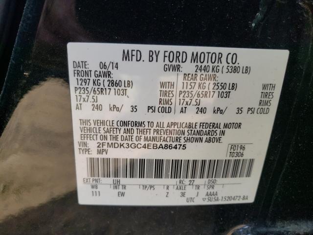 Photo 9 VIN: 2FMDK3GC4EBA86475 - FORD EDGE SE 