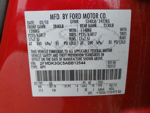 Photo 11 VIN: 2FMDK3GC5ABB12544 - FORD EDGE 