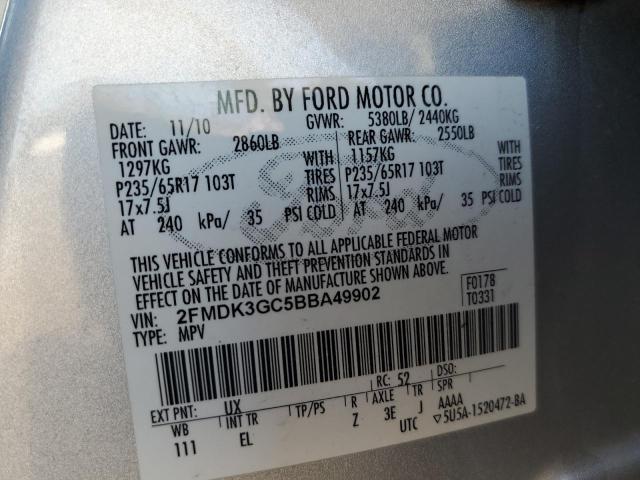 Photo 11 VIN: 2FMDK3GC5BBA49902 - FORD EDGE 