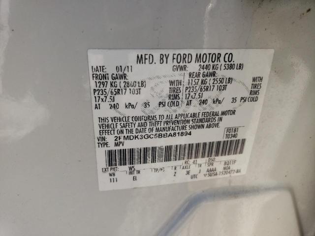 Photo 12 VIN: 2FMDK3GC5BBA81894 - FORD EDGE 