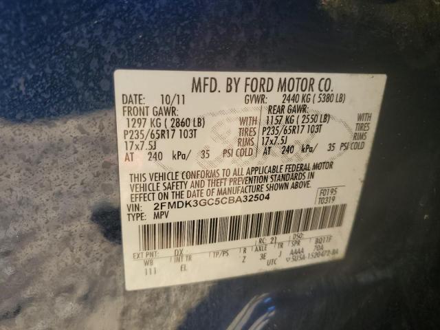 Photo 11 VIN: 2FMDK3GC5CBA32504 - FORD EDGE SE 