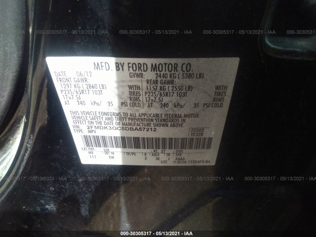 Photo 8 VIN: 2FMDK3GC5DBA57212 - FORD EDGE 