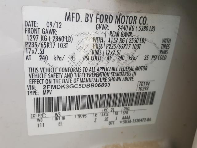 Photo 9 VIN: 2FMDK3GC5DBB06893 - FORD EDGE SE 