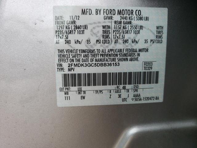 Photo 12 VIN: 2FMDK3GC5DBB36153 - FORD EDGE SE 