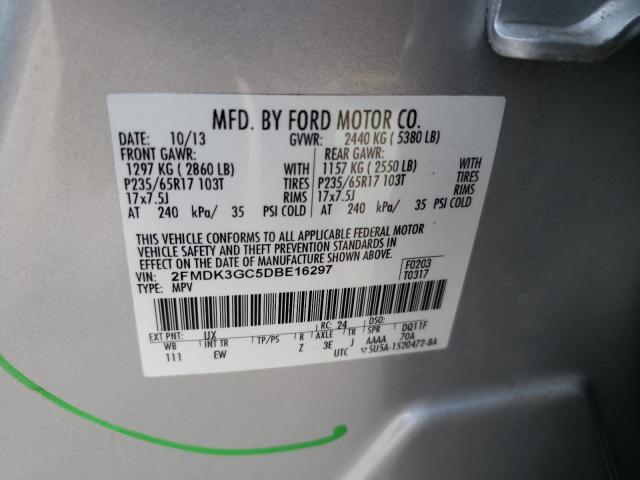 Photo 9 VIN: 2FMDK3GC5DBE16297 - FORD EDGE SE 