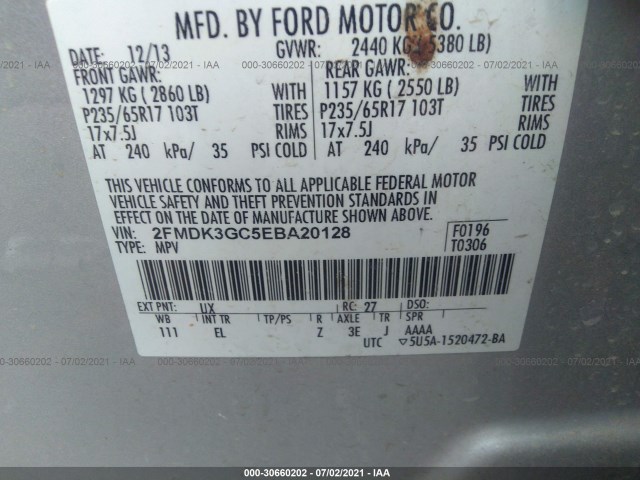 Photo 8 VIN: 2FMDK3GC5EBA20128 - FORD EDGE 