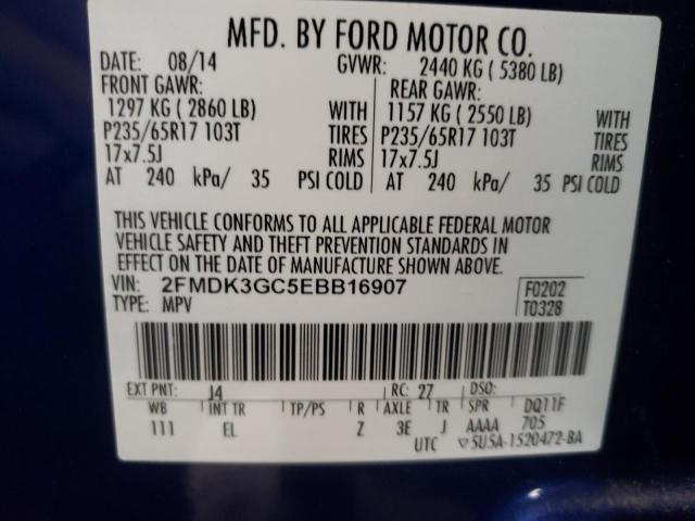 Photo 9 VIN: 2FMDK3GC5EBB16907 - FORD EDGE SE 