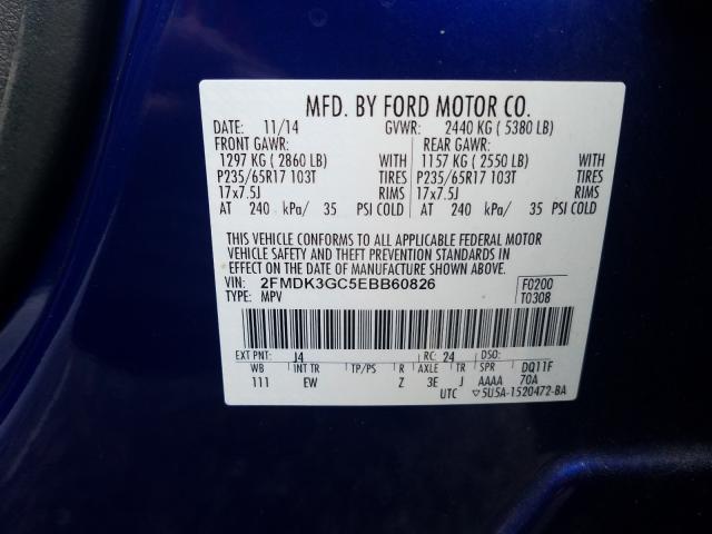 Photo 9 VIN: 2FMDK3GC5EBB60826 - FORD EDGE SE 