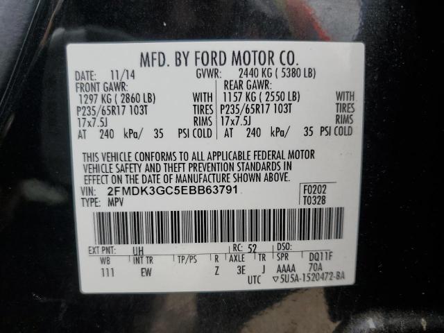 Photo 12 VIN: 2FMDK3GC5EBB63791 - FORD EDGE SE 