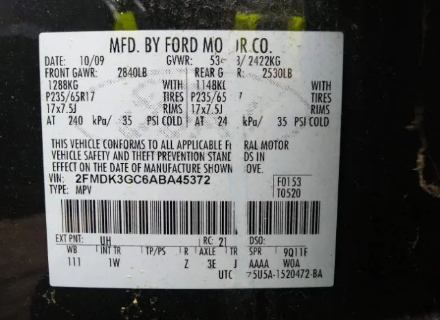 Photo 8 VIN: 2FMDK3GC6ABA45372 - FORD EDGE 