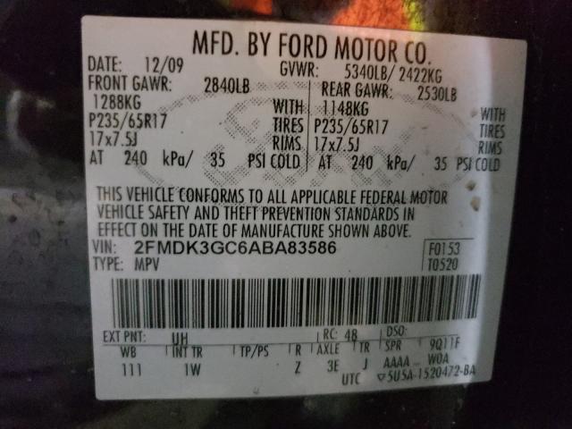 Photo 9 VIN: 2FMDK3GC6ABA83586 - FORD EDGE SE 