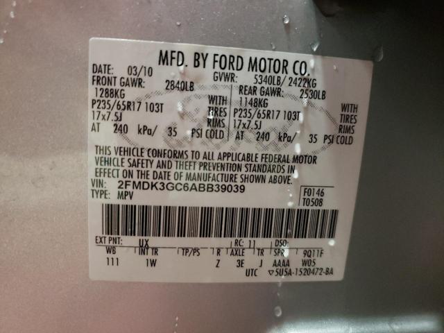 Photo 9 VIN: 2FMDK3GC6ABB39039 - FORD EDGE SE 