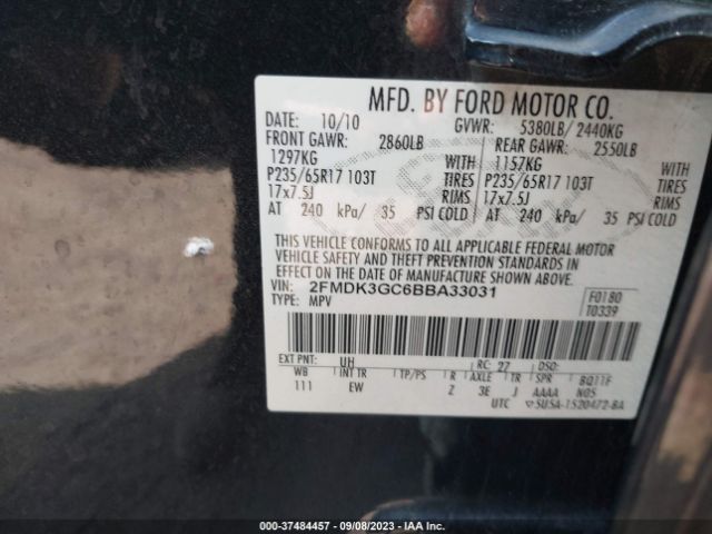 Photo 8 VIN: 2FMDK3GC6BBA33031 - FORD EDGE 