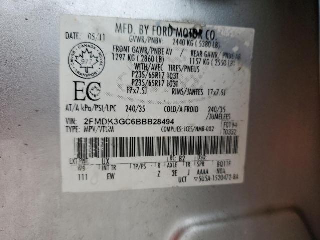 Photo 11 VIN: 2FMDK3GC6BBB28494 - FORD EDGE 