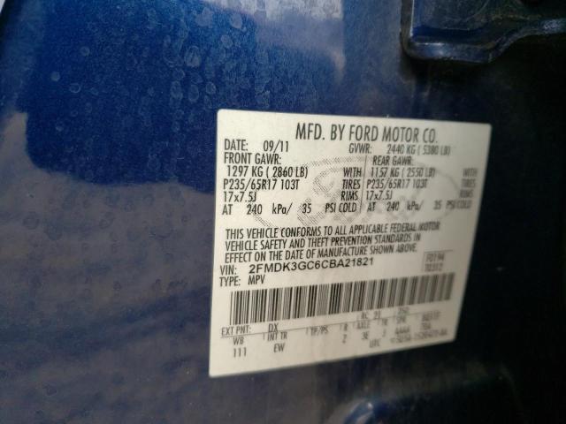 Photo 9 VIN: 2FMDK3GC6CBA21821 - FORD EDGE SE 