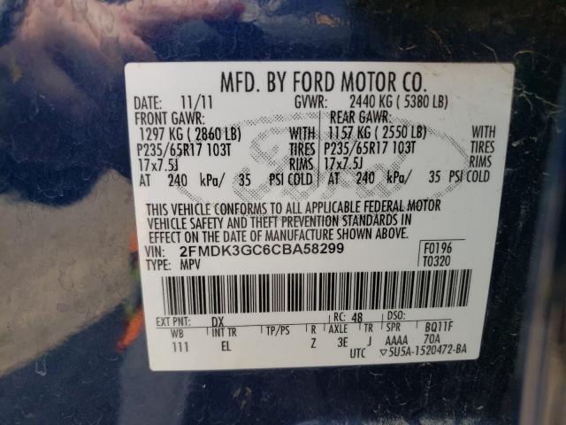 Photo 9 VIN: 2FMDK3GC6CBA58299 - FORD EDGE SE 