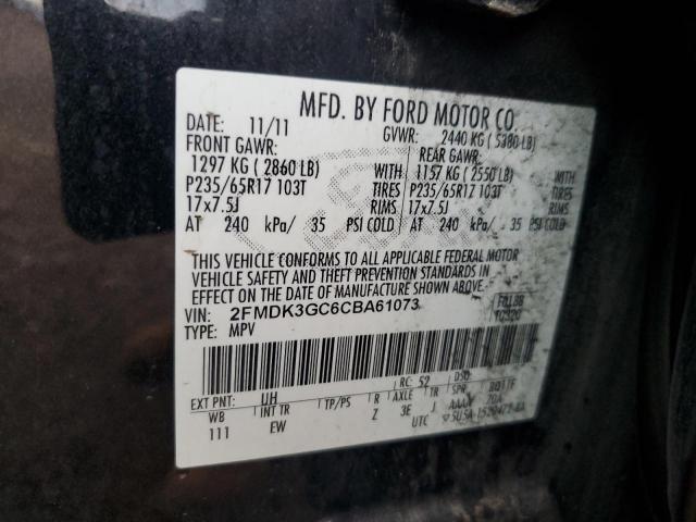 Photo 11 VIN: 2FMDK3GC6CBA61073 - FORD EDGE SE 