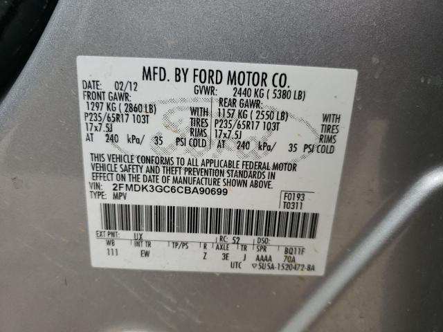 Photo 9 VIN: 2FMDK3GC6CBA90699 - FORD EDGE SE 