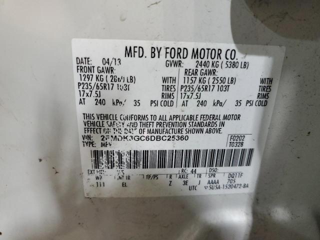 Photo 12 VIN: 2FMDK3GC6DBC25360 - FORD EDGE SE 