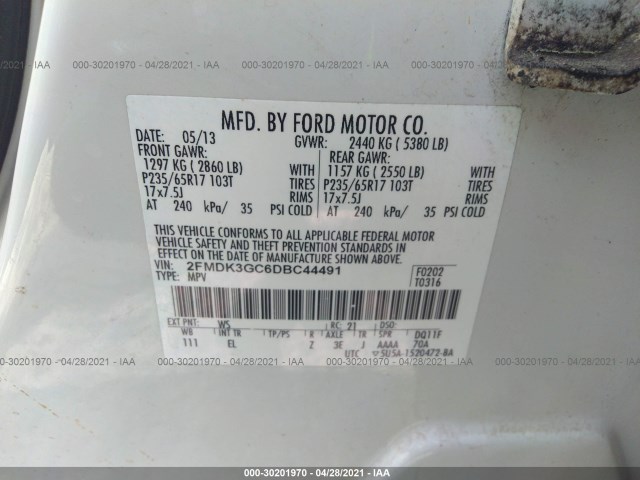 Photo 8 VIN: 2FMDK3GC6DBC44491 - FORD EDGE 