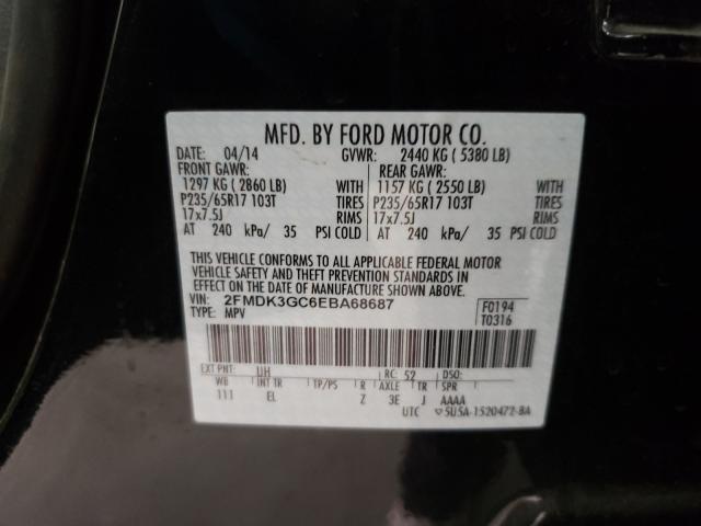 Photo 9 VIN: 2FMDK3GC6EBA68687 - FORD EDGE SE 