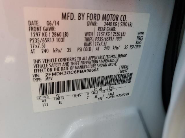 Photo 12 VIN: 2FMDK3GC6EBA95663 - FORD EDGE SE 