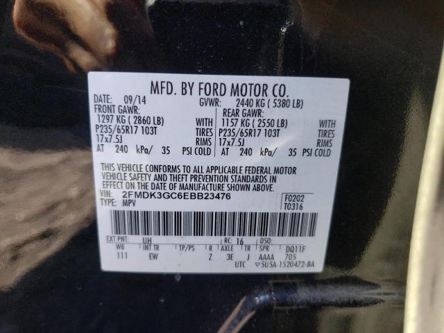 Photo 9 VIN: 2FMDK3GC6EBB23476 - FORD EDGE 