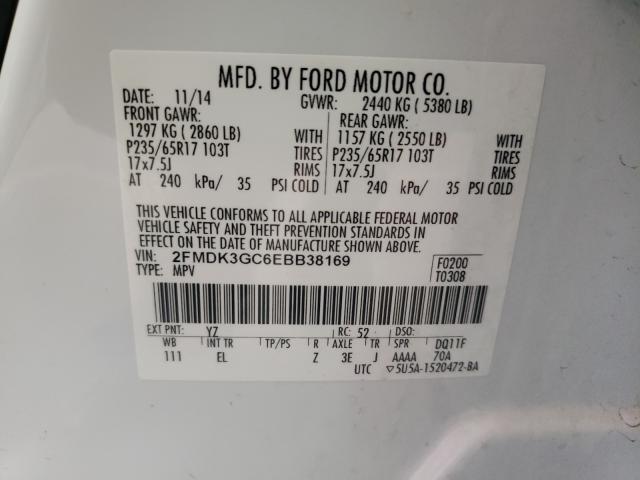 Photo 9 VIN: 2FMDK3GC6EBB38169 - FORD EDGE SE 