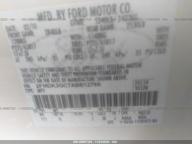 Photo 8 VIN: 2FMDK3GC7ABB12769 - FORD EDGE 