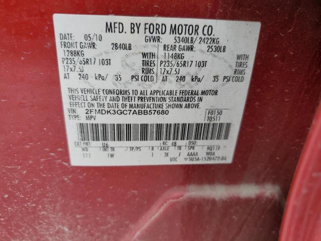 Photo 12 VIN: 2FMDK3GC7ABB57680 - FORD EDGE 