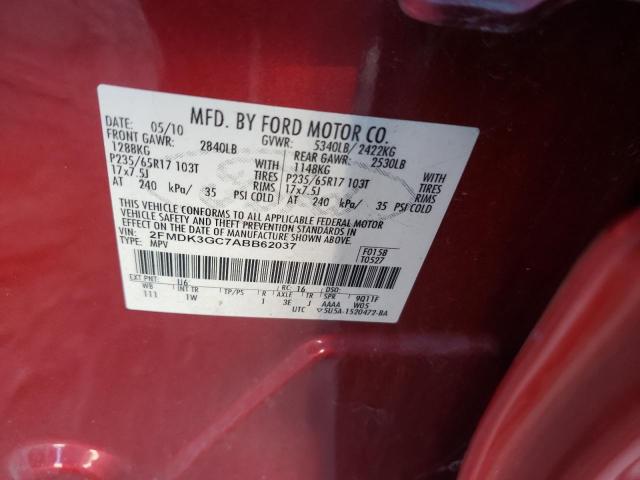 Photo 9 VIN: 2FMDK3GC7ABB62037 - FORD EDGE SE 