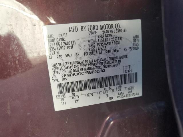 Photo 13 VIN: 2FMDK3GC7BBB02793 - FORD EDGE 