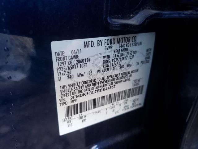 Photo 9 VIN: 2FMDK3GC7BBB44557 - FORD EDGE SE 