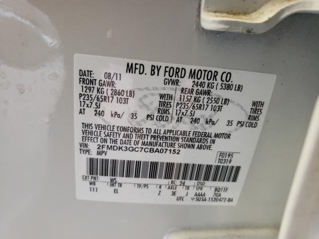 Photo 9 VIN: 2FMDK3GC7CBA07152 - FORD EDGE SE 