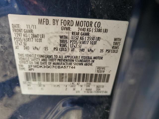 Photo 12 VIN: 2FMDK3GC7CBA57744 - FORD EDGE SE 