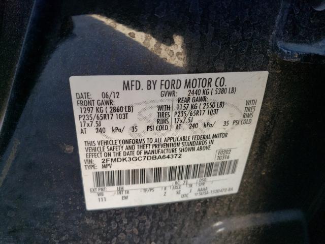 Photo 9 VIN: 2FMDK3GC7DBA64372 - FORD EDGE SE 