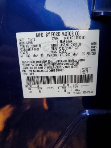 Photo 12 VIN: 2FMDK3GC7DBB38020 - FORD EDGE SE 