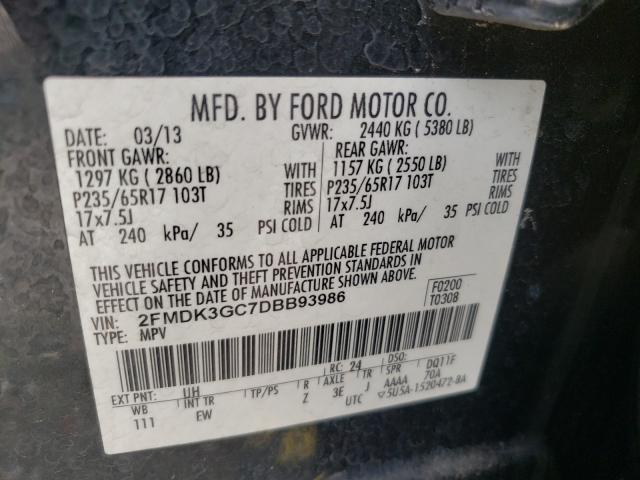 Photo 9 VIN: 2FMDK3GC7DBB93986 - FORD EDGE SE 