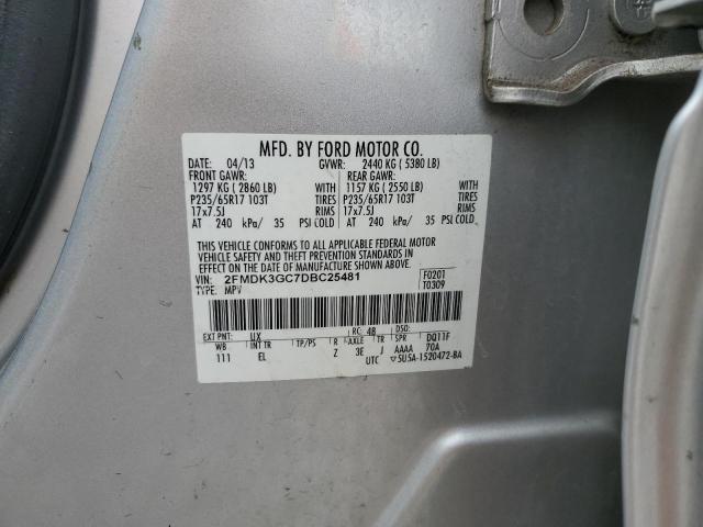 Photo 12 VIN: 2FMDK3GC7DBC25481 - FORD EDGE 