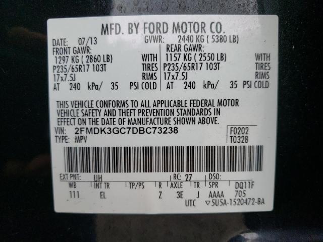 Photo 12 VIN: 2FMDK3GC7DBC73238 - FORD EDGE 