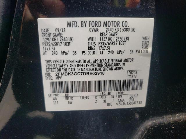 Photo 9 VIN: 2FMDK3GC7DBE02918 - FORD EDGE SE 