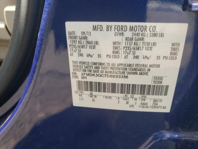 Photo 13 VIN: 2FMDK3GC7DBE03356 - FORD EDGE SE 