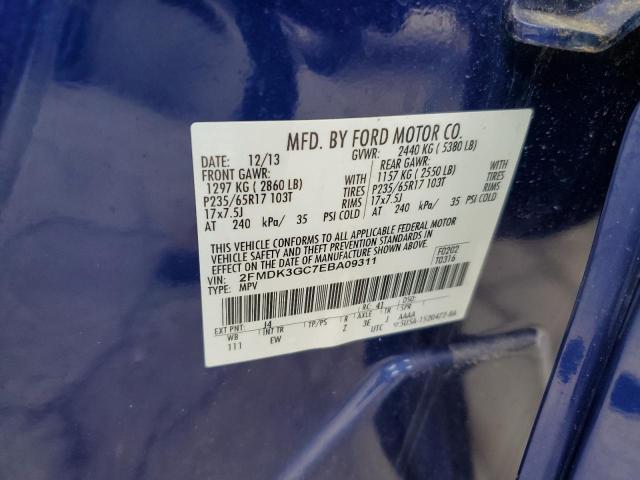 Photo 12 VIN: 2FMDK3GC7EBA09311 - FORD EDGE SE 