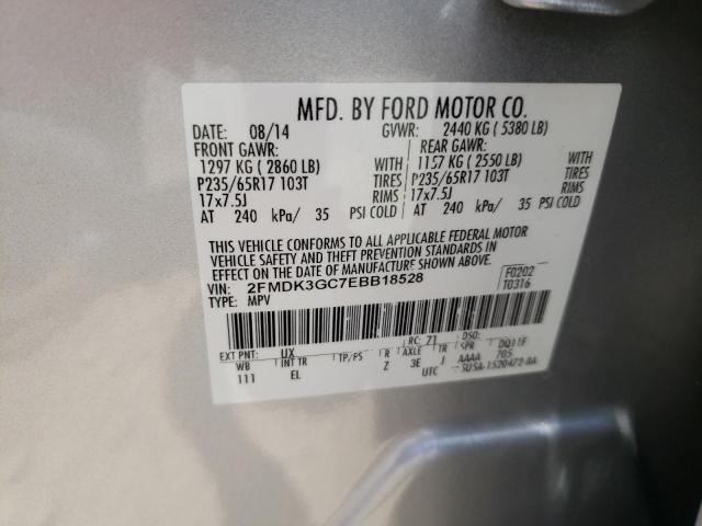 Photo 9 VIN: 2FMDK3GC7EBB18528 - FORD EDGE SE 