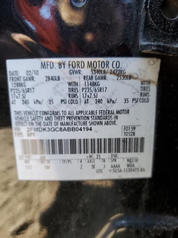 Photo 11 VIN: 2FMDK3GC8ABB04194 - FORD EDGE SE 