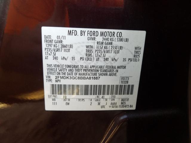 Photo 9 VIN: 2FMDK3GC8BBA81887 - FORD EDGE SE 